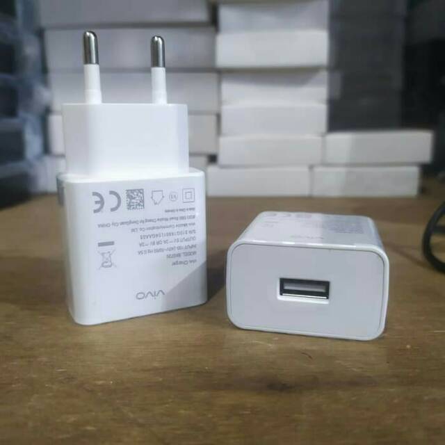 BATOK ADAPTOR / KEPALA CHARGER VIVO FAST CHARGING 2A 9V ORIGINAL 100%