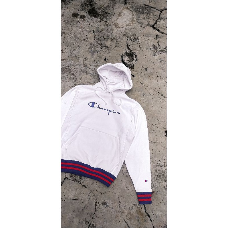 CHAMPION LIFE Men's REVERSE WEAVE YARN DYE RIB TRIM PULLOVER HOODIE