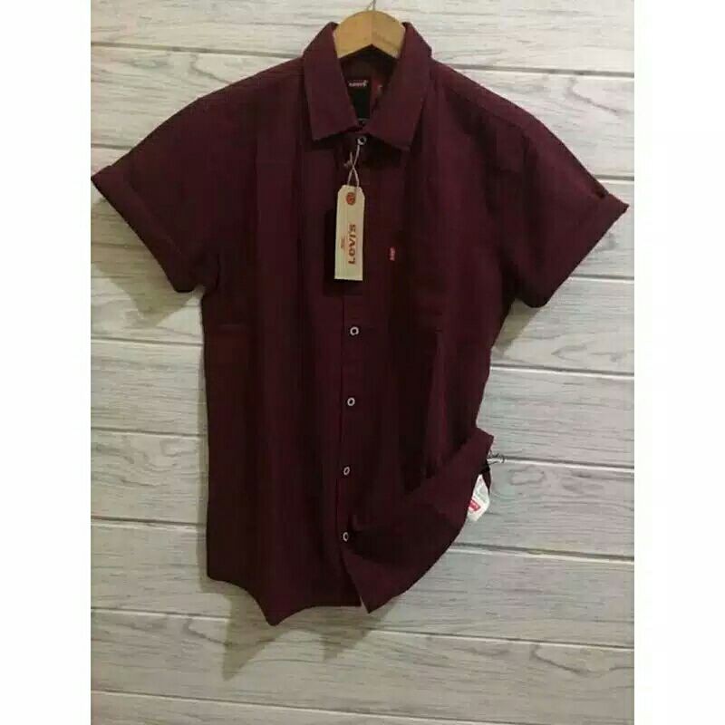 Kemeja Pendek Polos Pria Terbaru / Kemeja Pendek Casual Pria / Kemeja Pria