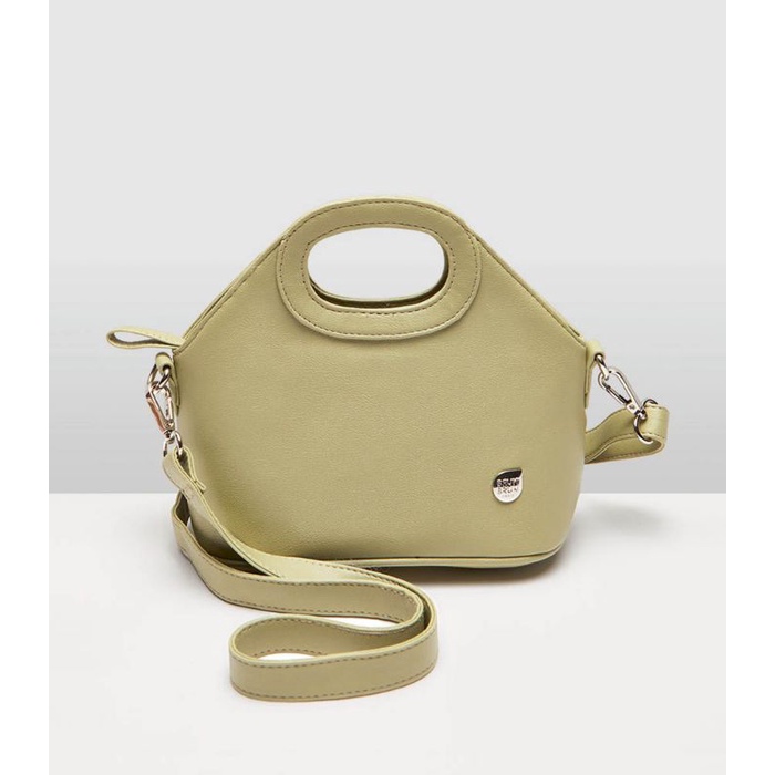 Tas Selempang Wanita Kulit Murah Fashion Pesta Cewek Mewah De Plat Mini Tote Pistachio Original Brun