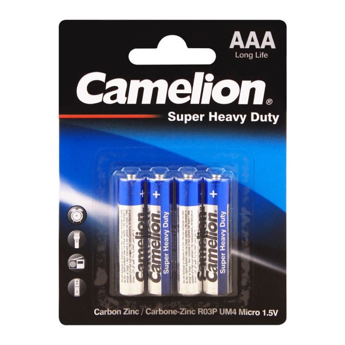 CAMELION 4 Pcs AAA A3 Super Heavy Duty Baterai R03P UM4 1.5V