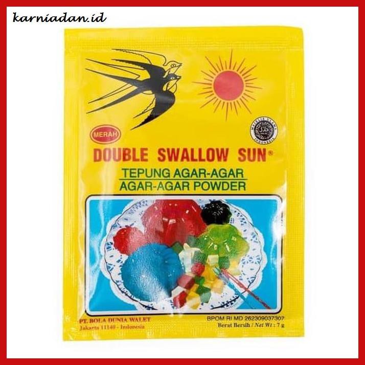 

RAGA-RAGA- TEPUNG AGAR-AGAR DOUBLE SWALLOW SUN - PUTIH -GNIDUP-NAHAB.