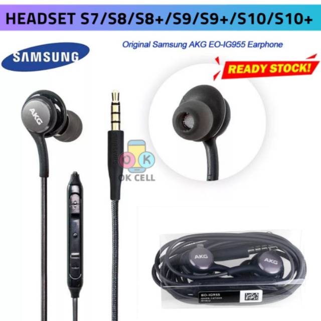 Headset Earphone Handsfree AKG Full Bass Samsung Galaxy S7/S8 /S9 /S10 Plus Original