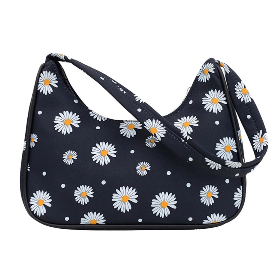 SHOULDER BAG / TAS WANITA MOTIIF BUNGA DAISY / TAS BAHU FASHION DAISY