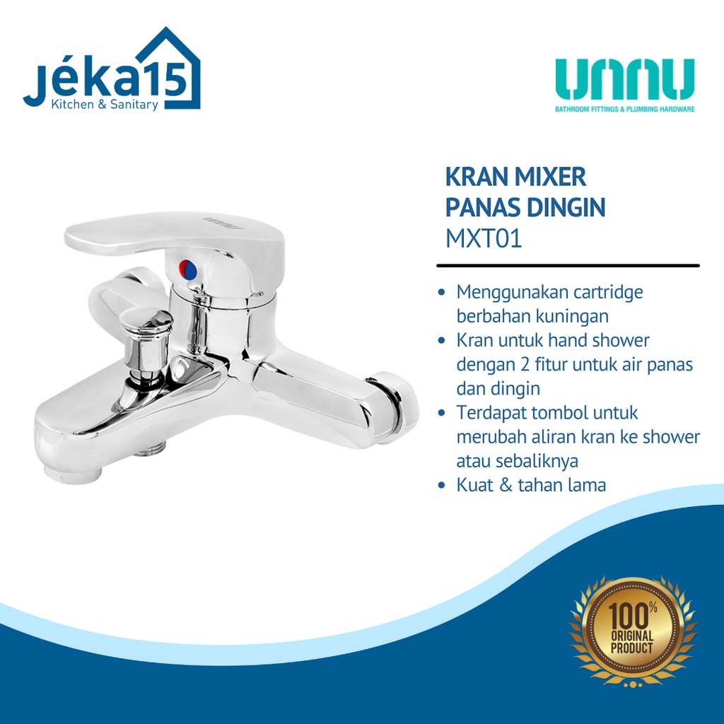 KRAN AIR PANAS DINGIN | KRAN MIXER UNNU MXT01 | KRAN BATHUB BERKUALITAS