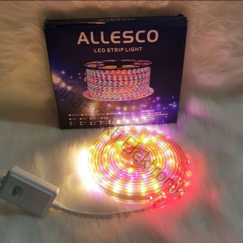 Lampu Led Strip Selang Warna Warni Hias + adaptor 10 meter outdoor