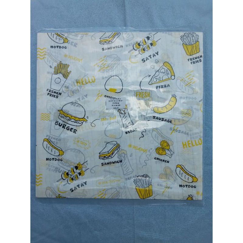 

Kertas burger 28GSM Mg Laminasi Food 12 30x30