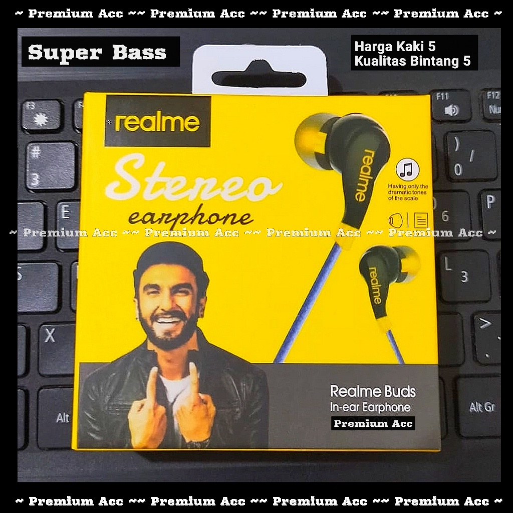 [ PROMO ] Headset realme QP003 QP-003 Handsfree Reallme 003 Suara ngebas Hf realme super basss