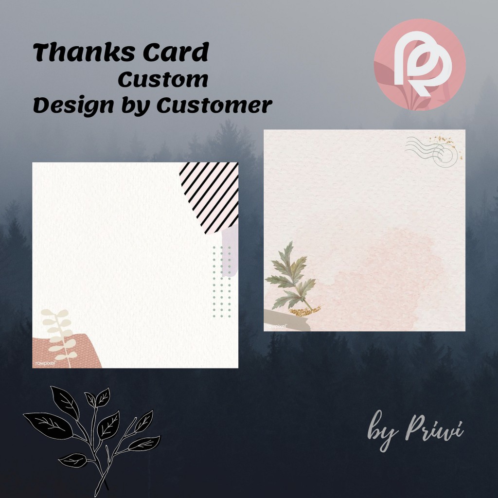 

[KHUSUS CUSTOM] THANKS CARD OLSHOP/KARTU UCAPAN SOUVENIR