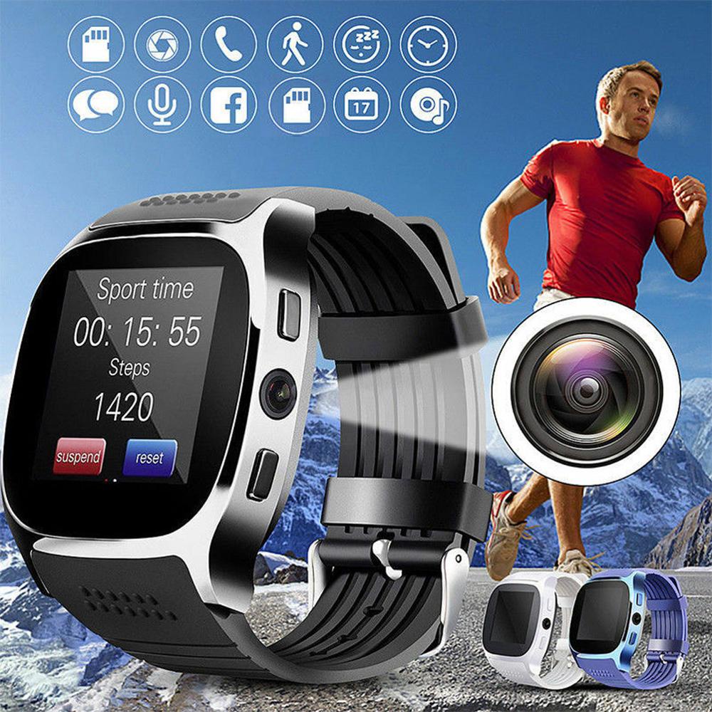 Smart Watch T8 Bluetooth With Camera Support SIM TF Card Pedometer Men Women Call Sport Smartwatch F