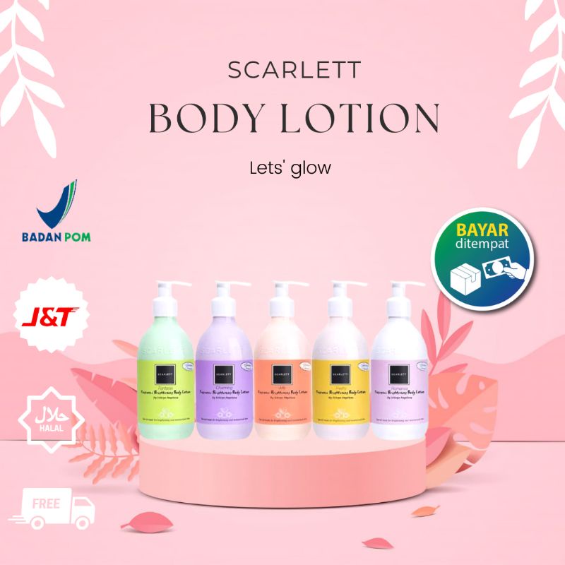 scarlett body lotion whitening Hb pemutih badan pencerah / Scarlett handbody / Scarlett Jolly fantas