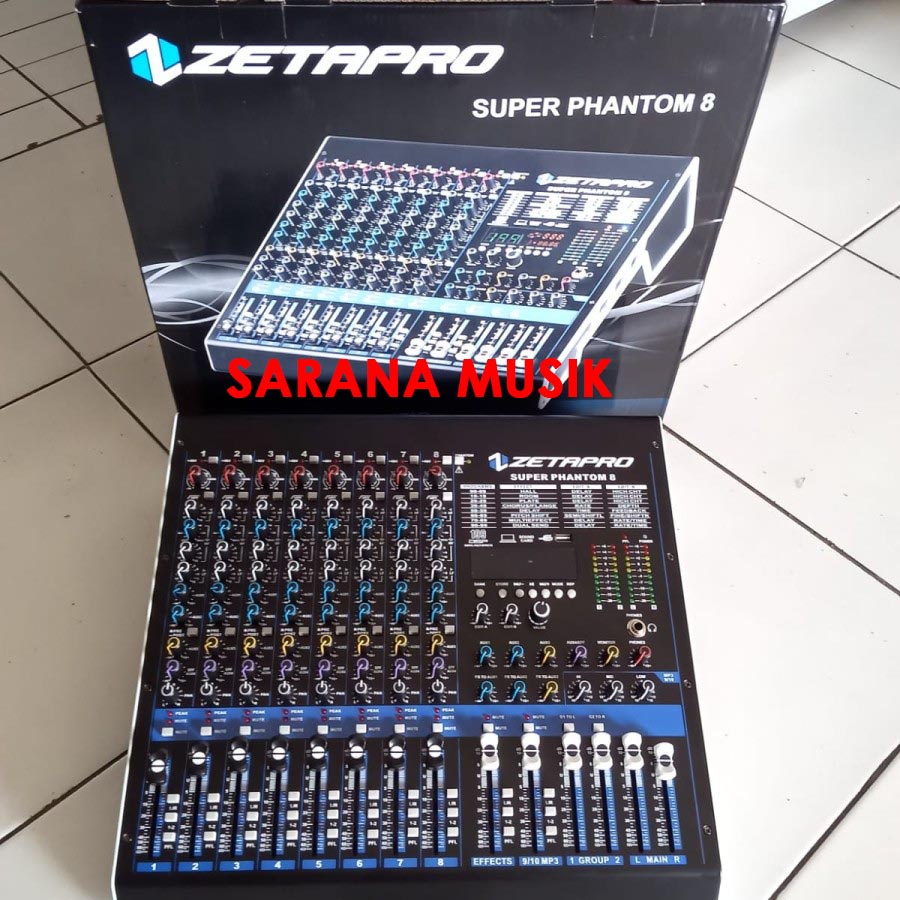 Mixer Zetapro Super Phantom 8 Original Phantom8 Channel + Hardcase