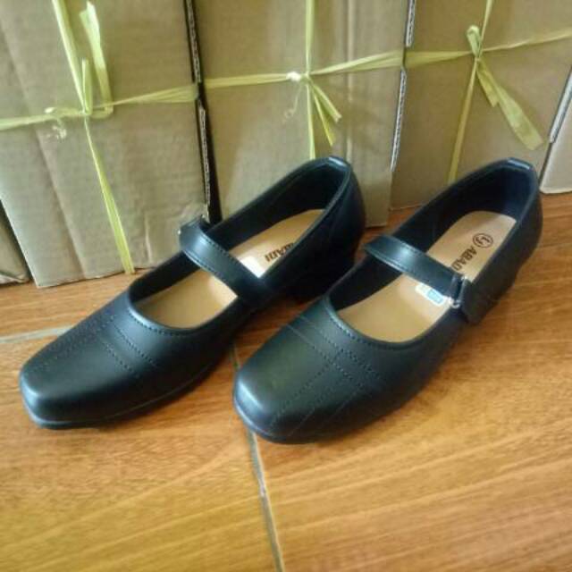 Sepatu paskibra selop hitam anak2 pantopel