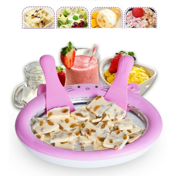 BAROKAH GAMIS Ice cream roll maker Piring pembuat es krim anak Ice cream roll plate