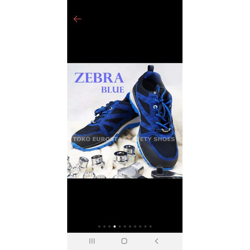 Sepatu Kerja Safety Shoes ESD Antistatic Eurostat Zebra(Ada besi diujung atas)