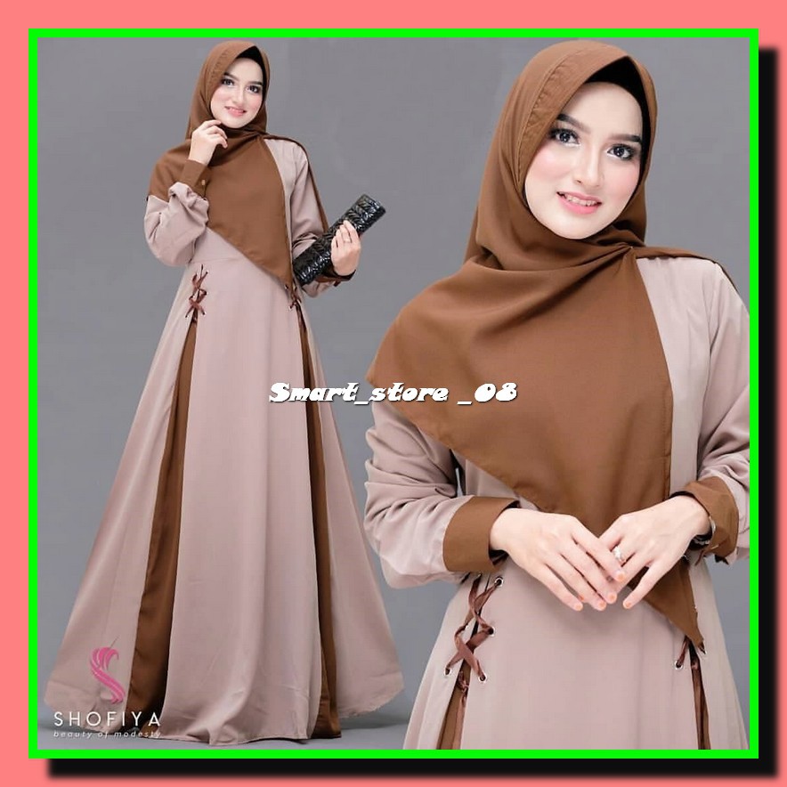 TERMURAH Gamis Syari Toyobo FODU Gamis katun Toyobo Gamis hijab uzma Gamis terlaris