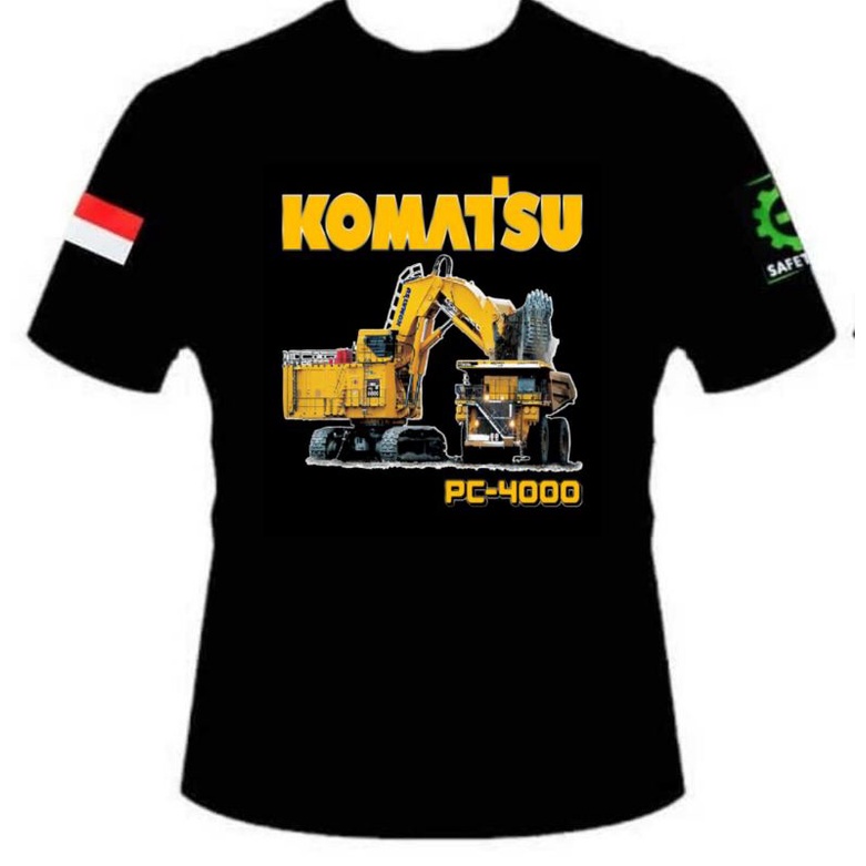 Kaos Komatsu pc4000 excavator alat berat sablon DTF