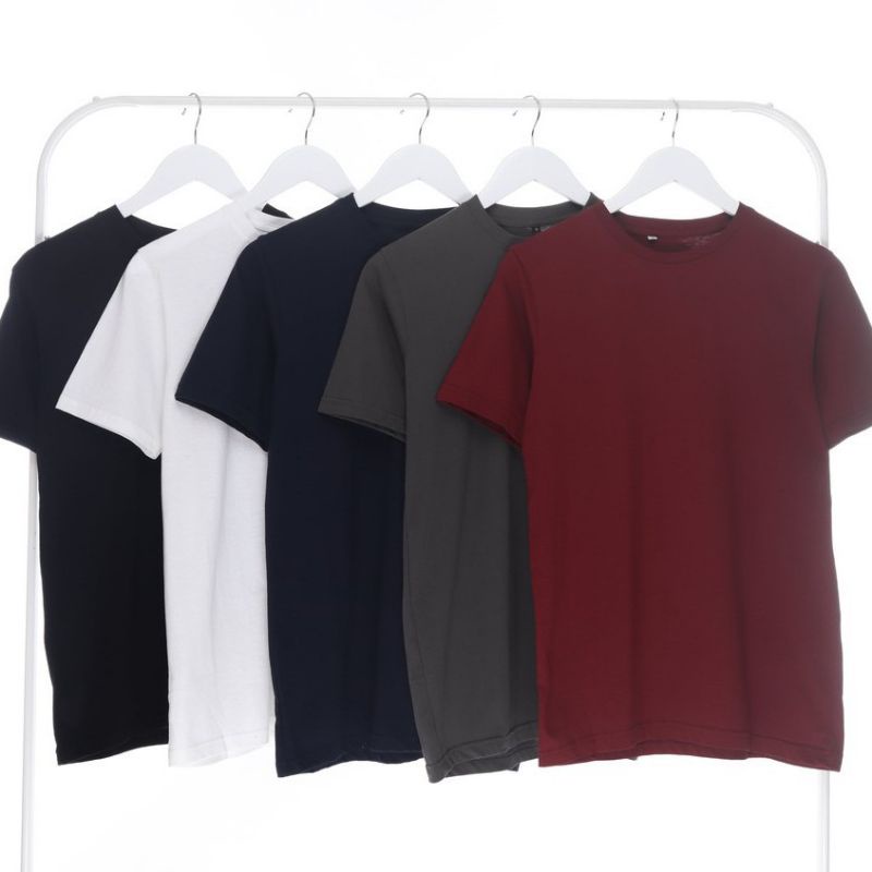 PROMO TERMURAH baju kaos polos pria wanita DEWASA LENGAN PENDEK WARNA WARNI