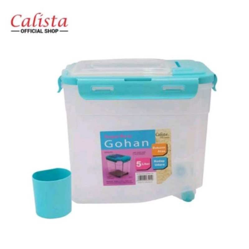 Rice Box Calista Gohan 5 Liter Tempat Beras Kedap Udara