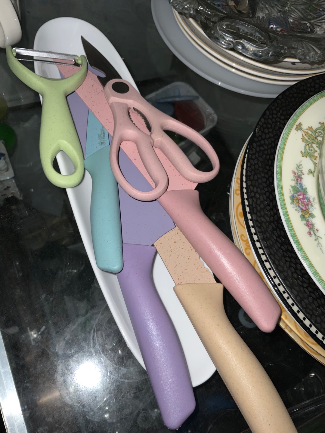 Pisau Set Evcrierh Stainless Anti Lengket Set 6 In 1