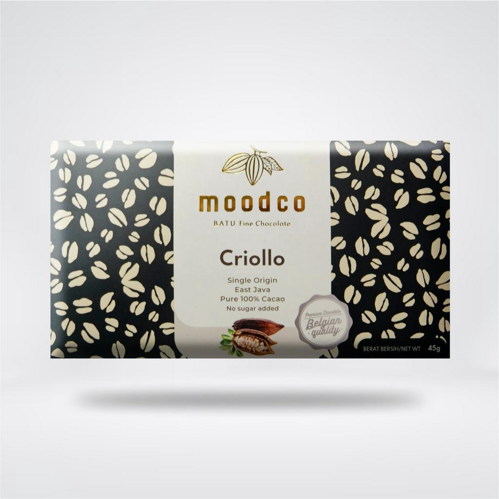 

Moodco | Pure Dark Chocolate 100% Criollo | Cokelat Diabetix | Fine Chocolate | Cokelat Sehat