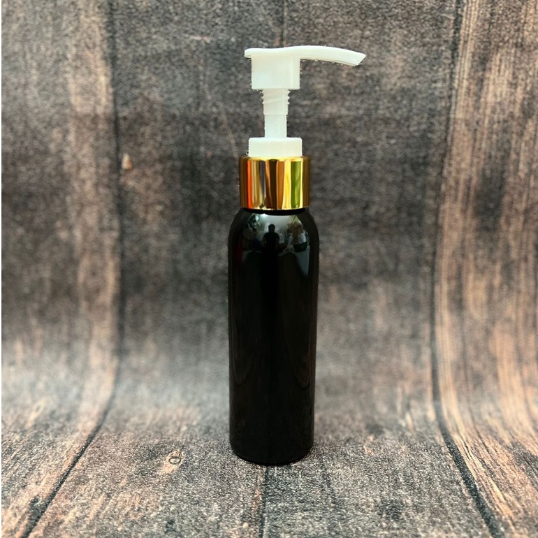 Botol Hitam 100ml / 100 ml - PUMP GOLD