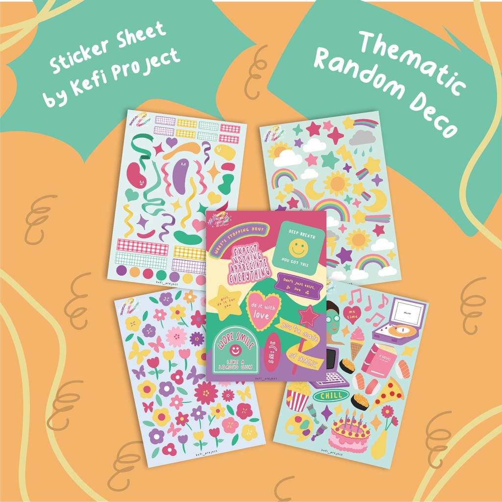 

Sticker Journaling Thematic Random Deco - Stiker Jurnal Dekorasi Tematik