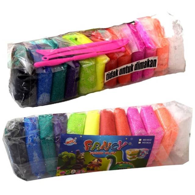 Fancy magic clay 12pcs warna warni