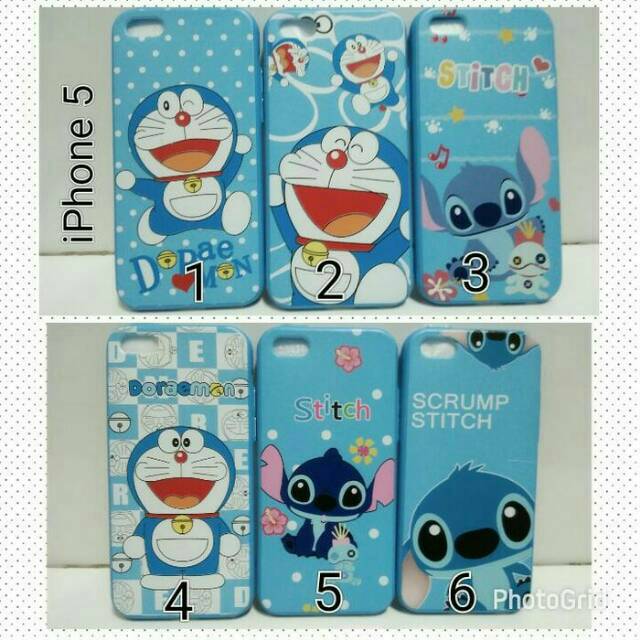 Case 360 Full Protection For Iphone 5 / Case + Tempered Karakter Iphone 5S