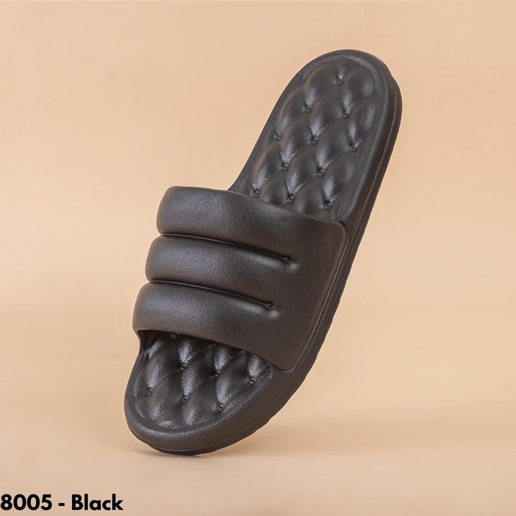 SANDAL RUMAH WANITA PRIA EMPUK KARET ANTI LICIN TOILET DAPUR IMPORT BERKUALITAS NYAMAN 8005