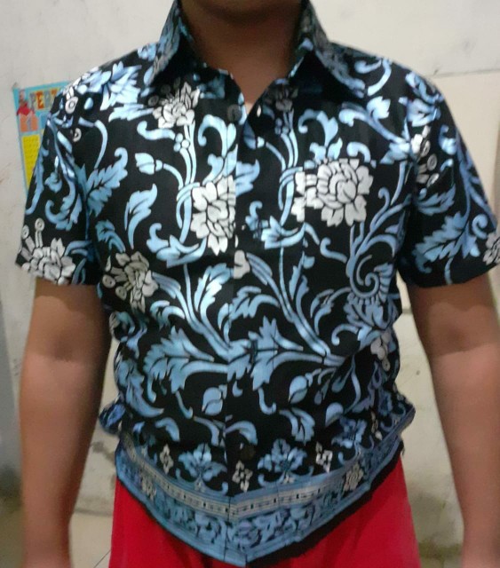 Kemeja Hem Batik Anak Motif Prada Mutiara