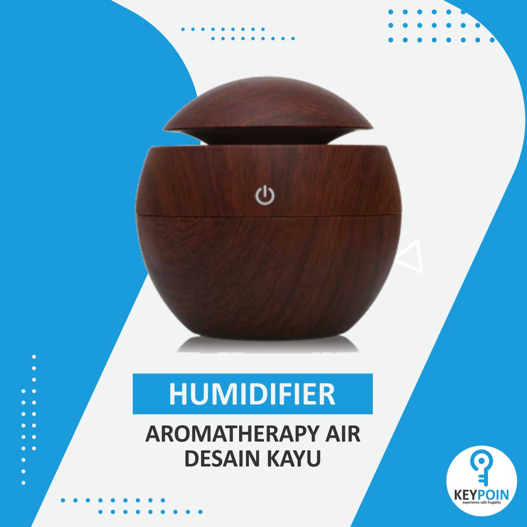 HUMIDIFIER DIFFUSER AROMATHERAPY DESAIN KAYU-Brown