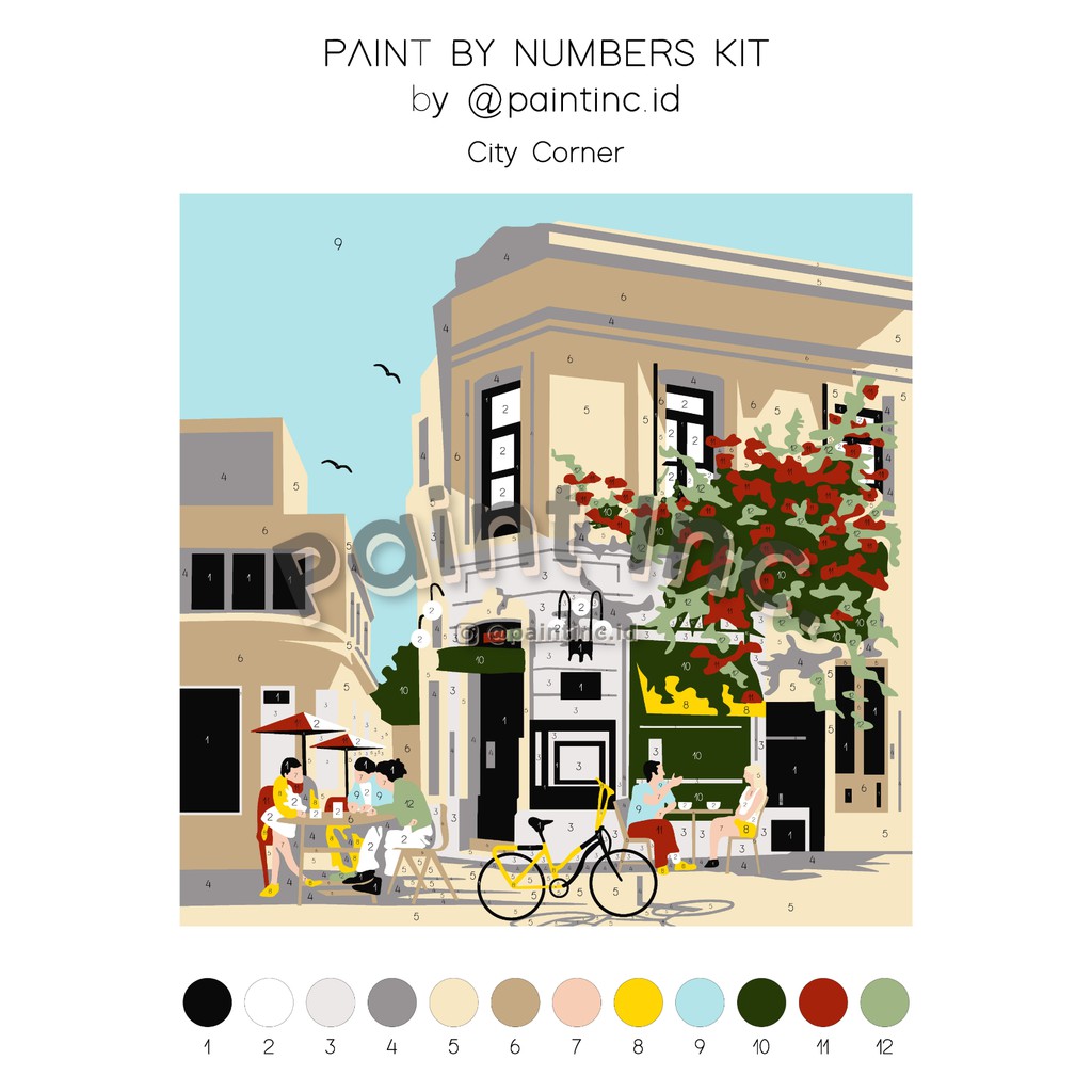 

Paint by Numbers Kit: City Corner | Paint Inc. ID | Paint by Number | Painting Kit