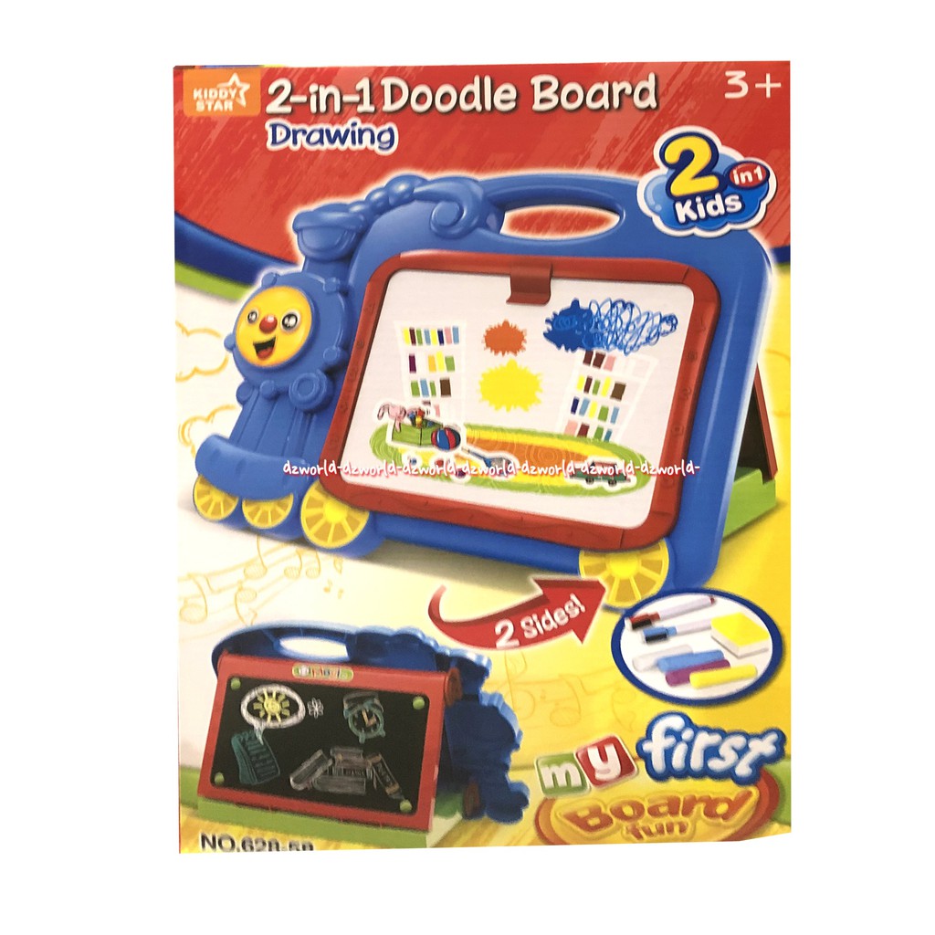 Kiddy Star 2 In 1 Doddle Board Papan Tulis Untuk Belajar Menggambar Dan Menulis Untuk Anak Anak