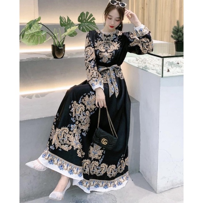 Dress Estilo Black Etnik Bangkok BKK