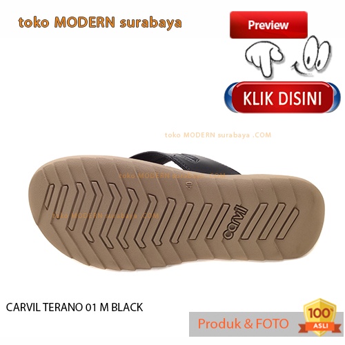 CARVIL TERANO 01 M BLACK sandal pria casual sandal jepit