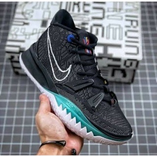 kyrie 5 black white