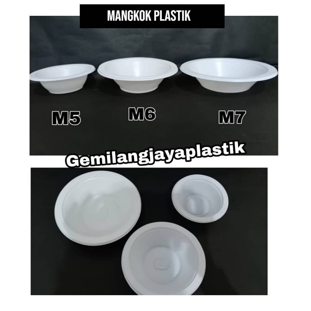 (ISI 50) Mangkok Plastik M5 Ukuran Kecil / Mangkuk Pesta sekali pakai