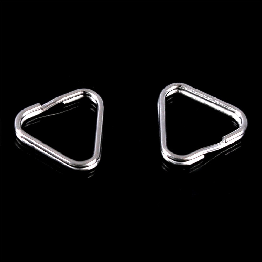 {whitebright3.id} 4Pcs Replacement Chrome Finish Split Ring Camera Strap Triangle Rings Hook ,