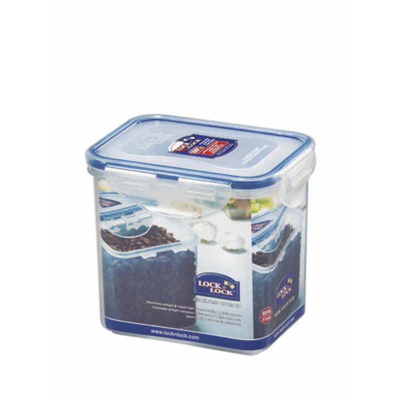 Lock &amp; Lock HPL808 / HPL812 Rectangular Tall Container 850ml / 1L - Toples makanan