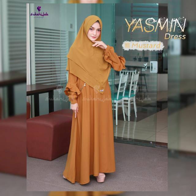 Yasmin Dress |gamis syari | gamis Pesta | gamis set khimar