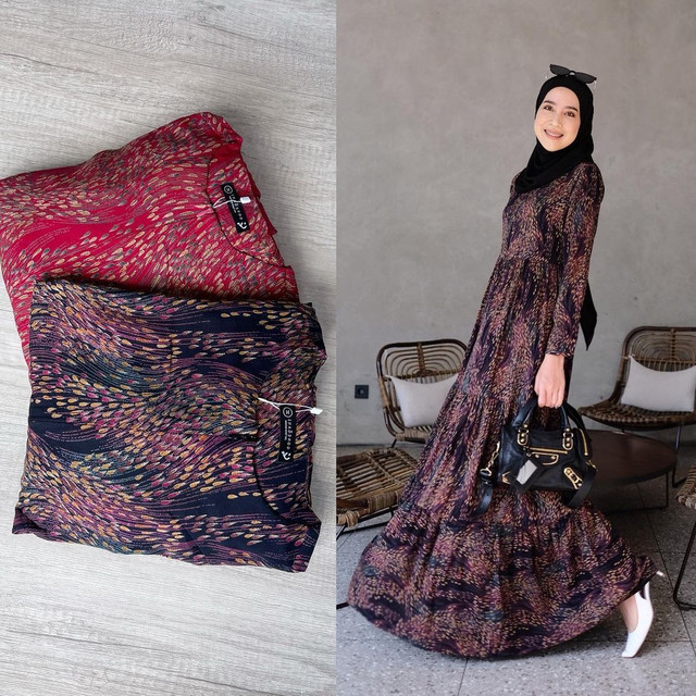 Gonegani Amara Dress Motif Code Rain