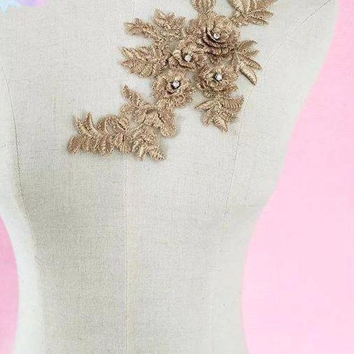 ★ Patch bordir/bordir bunga 3d/bordir tempel/lace bordir ♪