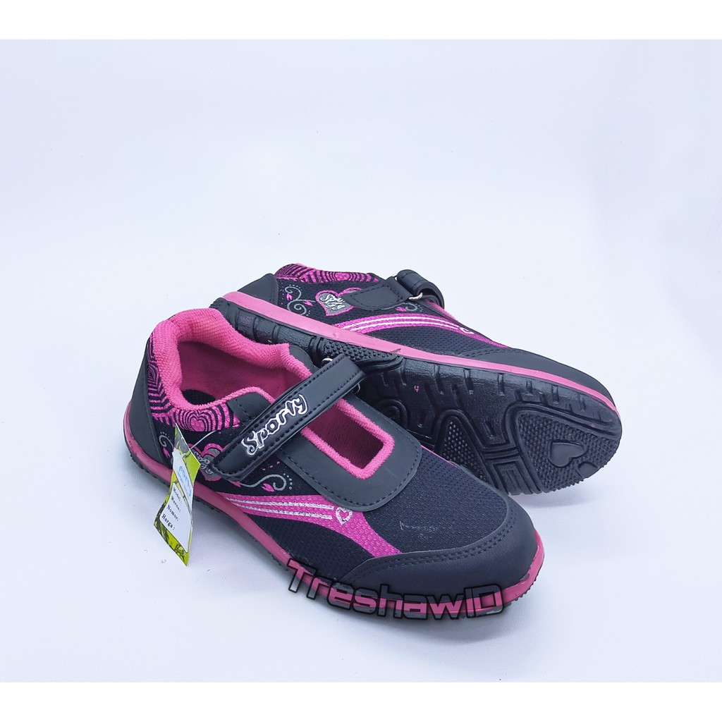 Sepatu Anak Perempuan Sekolah TK dan SD SPORTY Lucu Best Quality