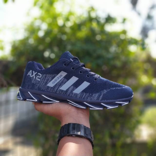 SEPATU ADIDAS SPRINGBLADE AX2 SPORTS PRIA ORIGINAL BIRU