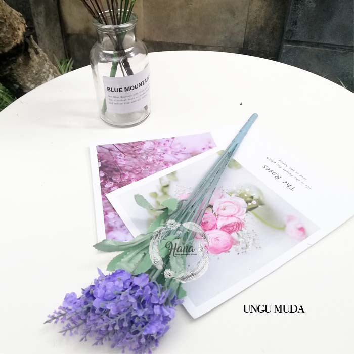 Bunga lavender artificial/bunga plastik palsu lavender-2