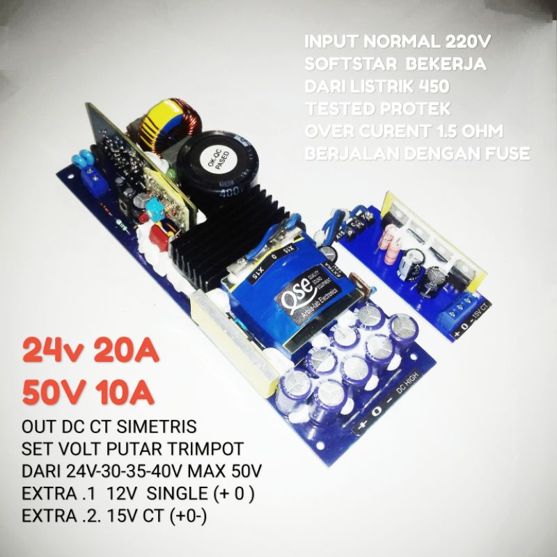 10A-20A.SMPS-24V-30V-35V-42V-45V-50V.-EXTRA.LENGKAP