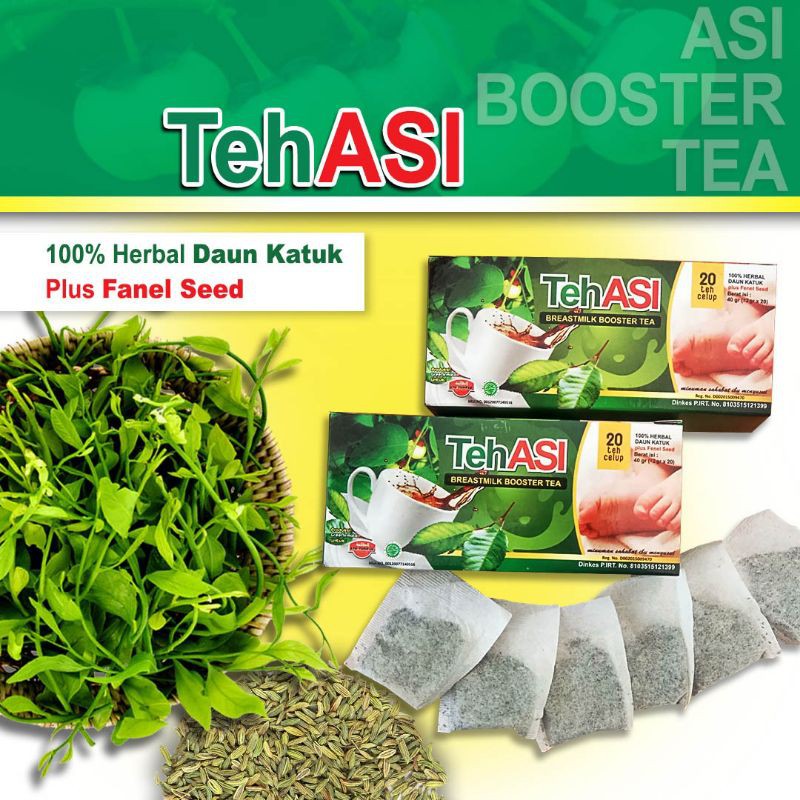 Teh Asi Booster / Teh Daun Katuk Penambah ASI Ibu Menyusui isi 20