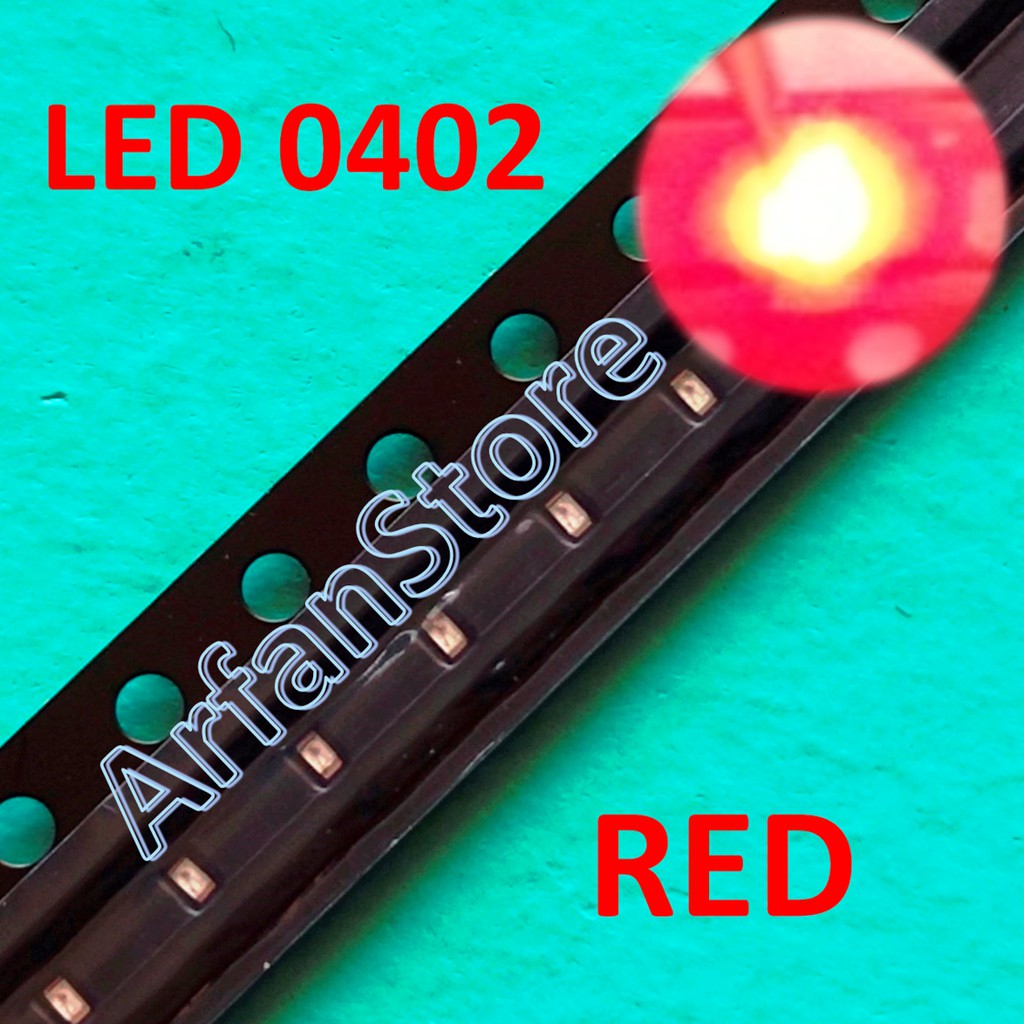 SMD LED 0402 Red SMT Chip Super Bright Merah PER 25PCS