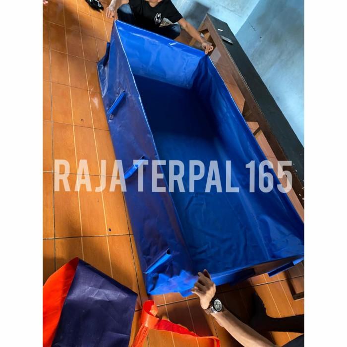 Huin | Kolam Terpal Slot Pipa 150X80X40 Orchid +Pembuangan Air